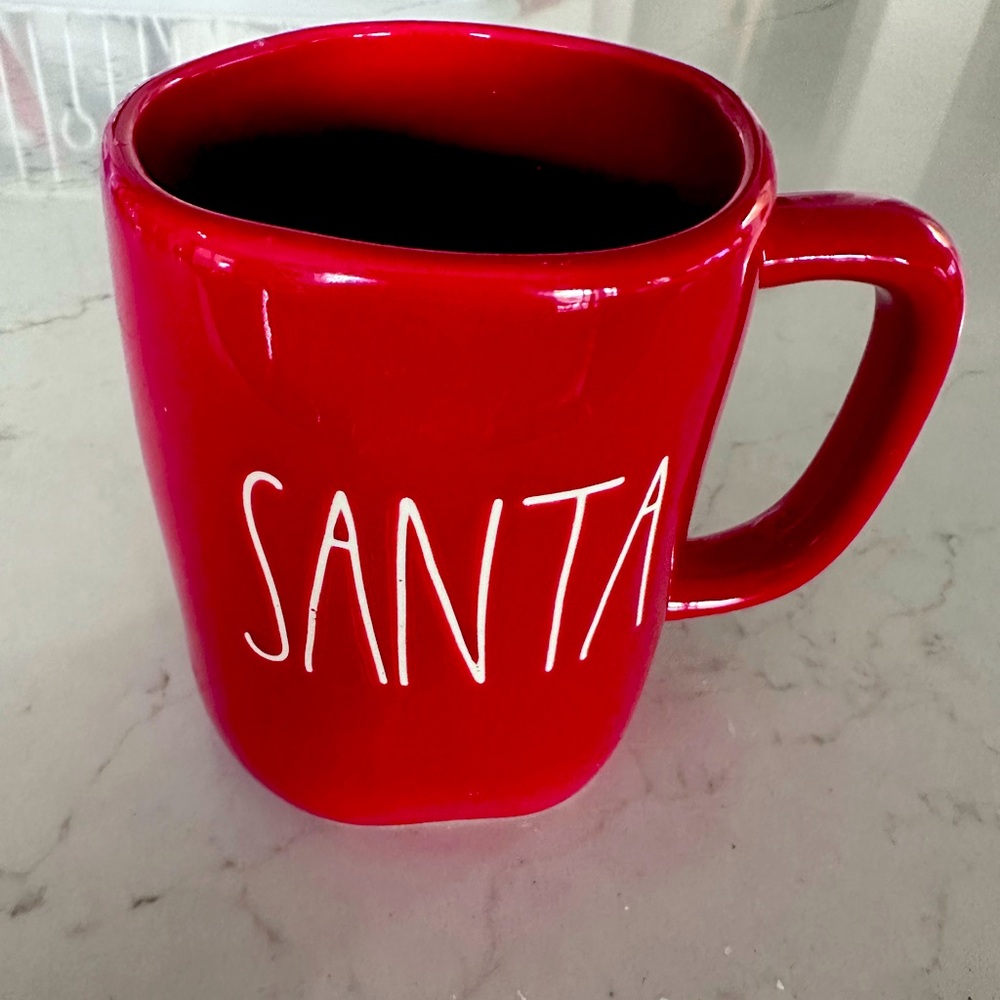 Rae Dunn Red 'Santa' Ceramic Mug NWT